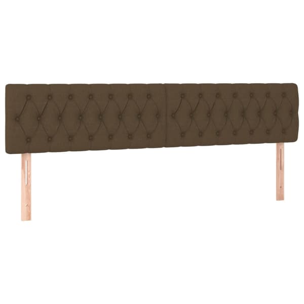 Ramsäng med madrass mörkbrun 120x190 cm tyg