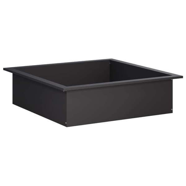 Eldstad ring Svart 90 x 90 x 25 cm Stål