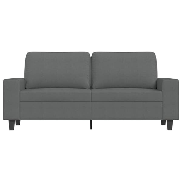Soffa 2-sits mörkgrå 140 cm tyg