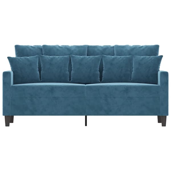 2-sitssoffa blå 140 cm sammet