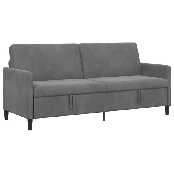 Soffa med förvaring Mörkgrå 192 x 78 x 87 cm Polyester