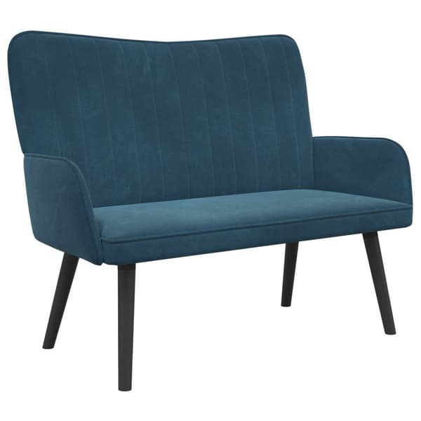 Tvåsitssoffa Blå 115 x 61 x 87 cm Sammet