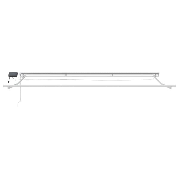 Manuell markisram med LED-lampor Vit 4 × 3,5 m