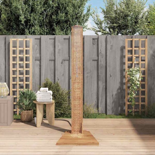 Utomhusdusch massiv teak 70x75x204 cm