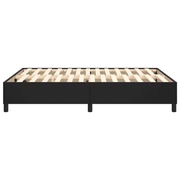 Boxspring-sängram svart 140x190 cm konstläder