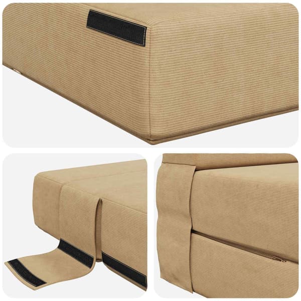 Fällbar Soffbed Grön grå 70 x 72 x 60 cm Tyg