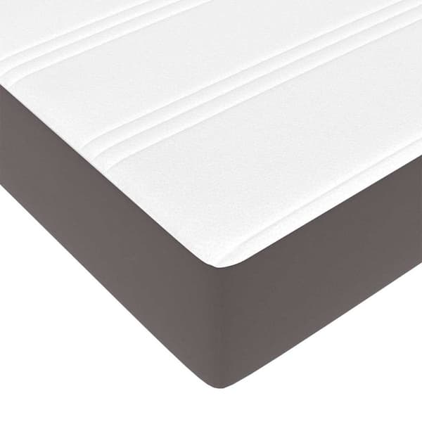 Sängram med madrass Övrigt 2 pcs Grå PVC