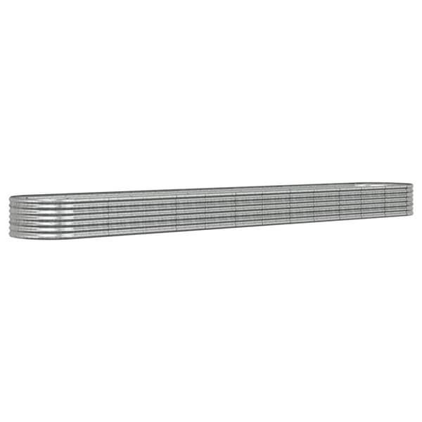 Odlingslåda galvaniserat stål 512x80x36 cm silver