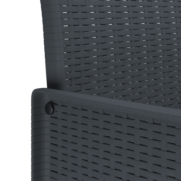 Trädgårdsmöbelset 3 pcs Antracit Polypropylen
