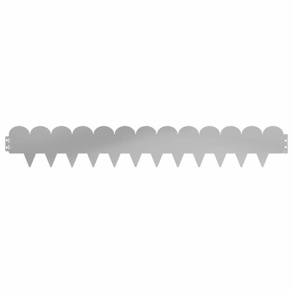 Kant för gräsmatta 20 pcs 103 x 15 cm Stål Silver