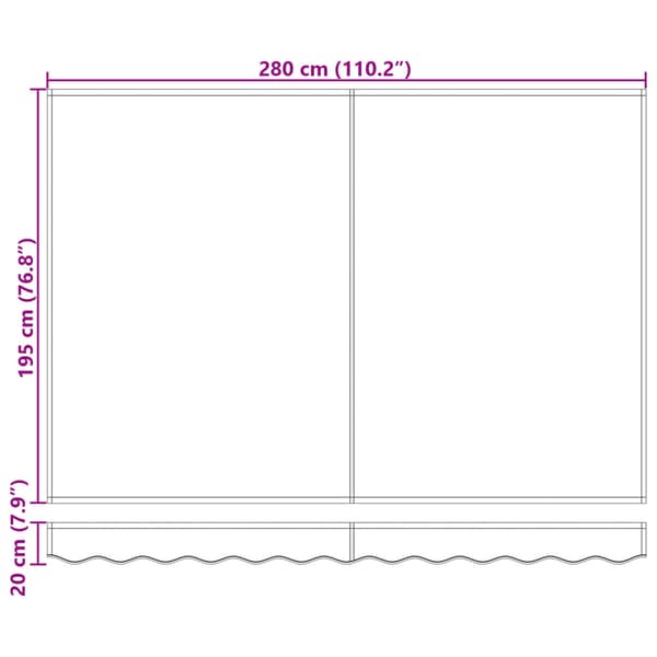 Markis Vit 300 x 250 x 165 cm Polyester