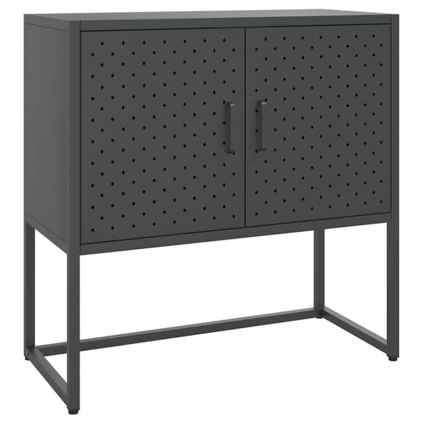 Skänk antracit 75x35x75 cm stål