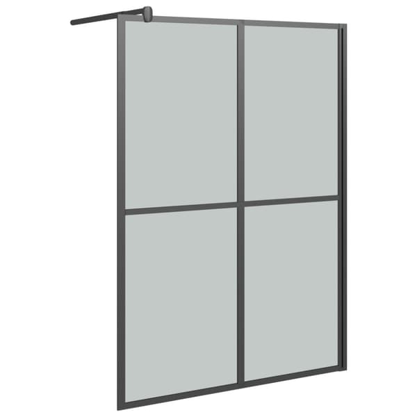 Duschvägg 140x195 cm mörkt härdat glas
