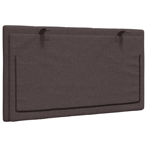 Headboard Cushion "Hanko" Dark Brown 80 cm Fabric