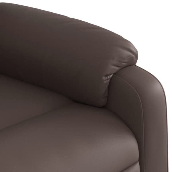 Reclinerfåtölj brun konstläder