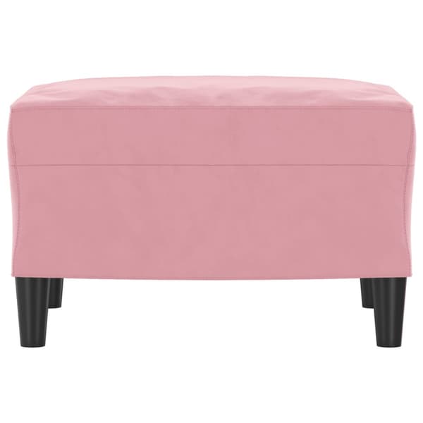 Fotpall rosa 60x50x41 cm sammet