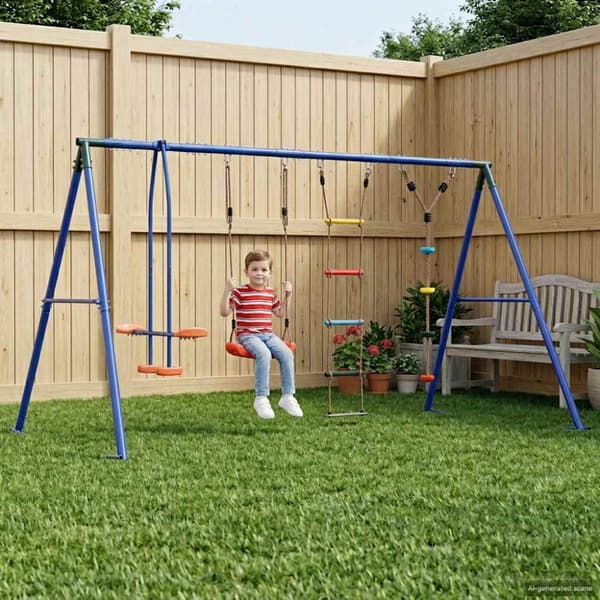 Utegunga set Flerfärgsdesign Stål och PE