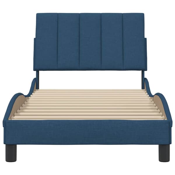 Bed Frame without Mattress "Hanko" Blue 90x190 cm Fabric