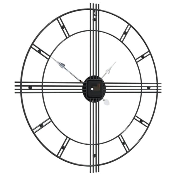 Väggklocka svart Ø60 cm järn