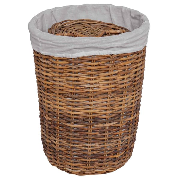 Tvättkorg 2 pcs Brun Kubu Rattan