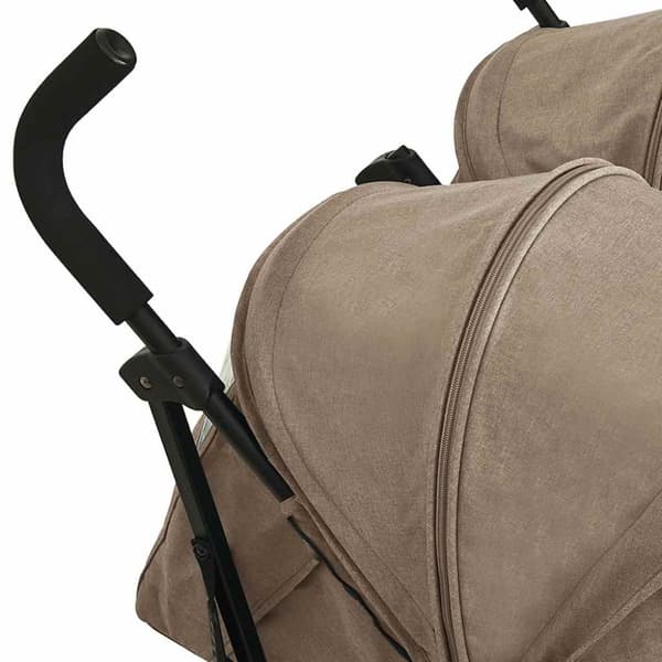 Tvillingvagn taupe stål