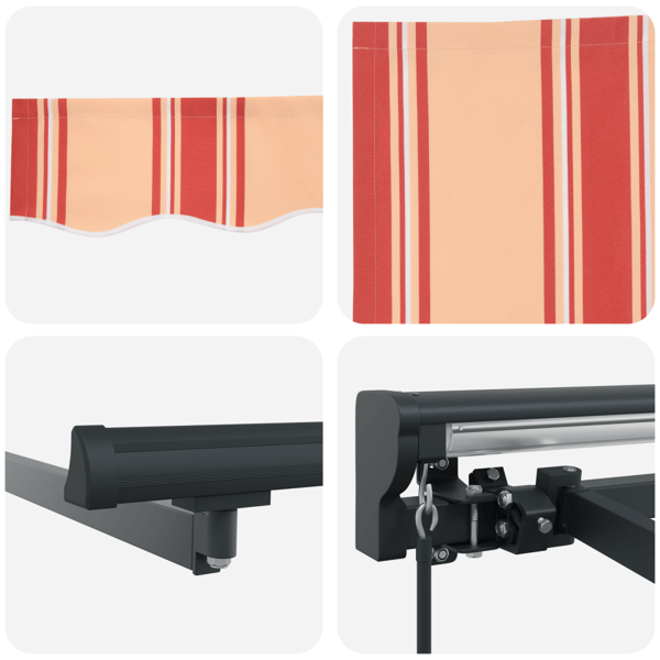 Markisram Flerfärgsdesign 400 × 300 cm