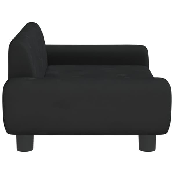 Hundbädd svart 70x45x33 cm sammet