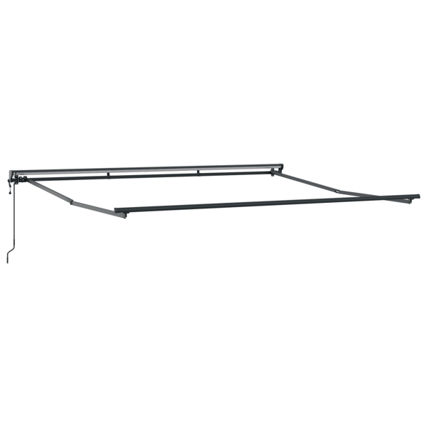 Utfällbar markis Blå och Vit 400 × 300 cm