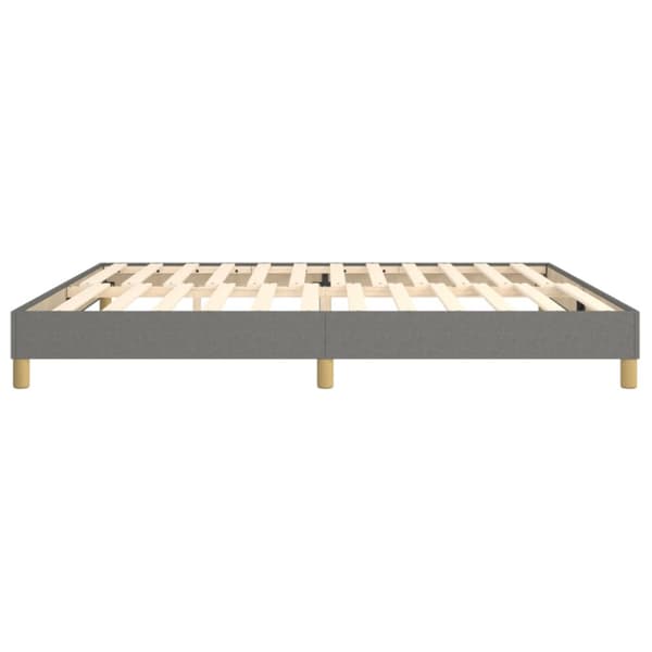 Boxspring-sängram mörkgrå 200x200 cm tyg