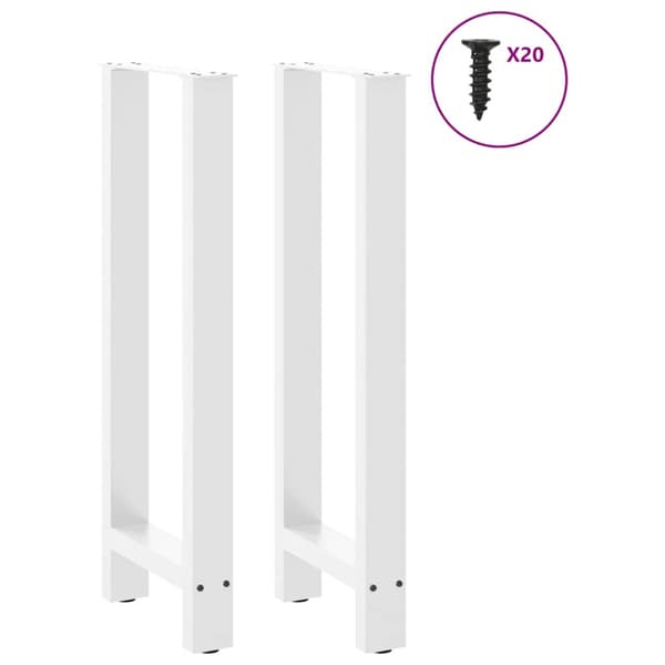 Barbordsben vita 2 st 40x(100-101) cm stål