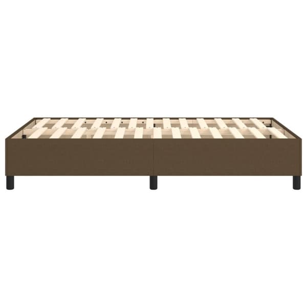 Boxspring-sängram mörkbrun 120x200 cm tyg
