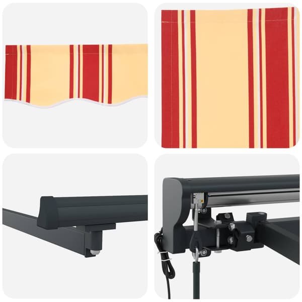Elektrisk Retraktabel Markis Gul, Orange, Antracit 5 × 3,5 m