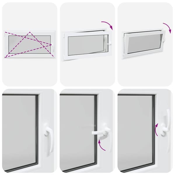 Källarfönster RISOR 110 x 55 cm PVC och glas