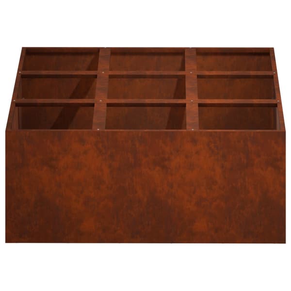 Trädgårdsplanterare Rostig 100 x 100 x 40 cm