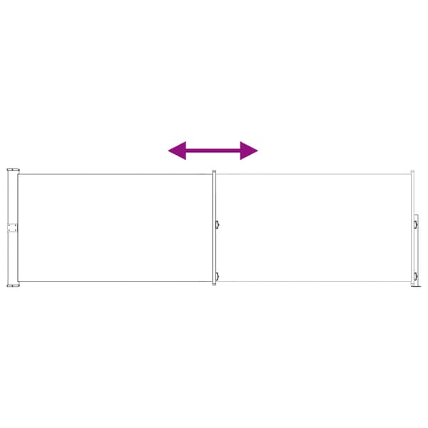 Utfällbar sidomarkis Antracit 500 x 117 cm Polyester