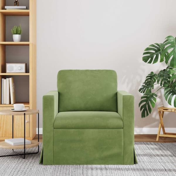 Soffa Ljusgrön 78 x 78 x 80 cm Sammet