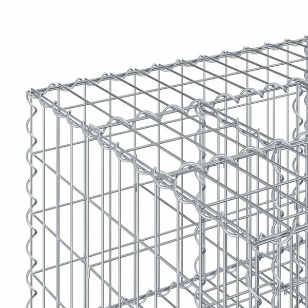 Gabion upphöjd säng Silver