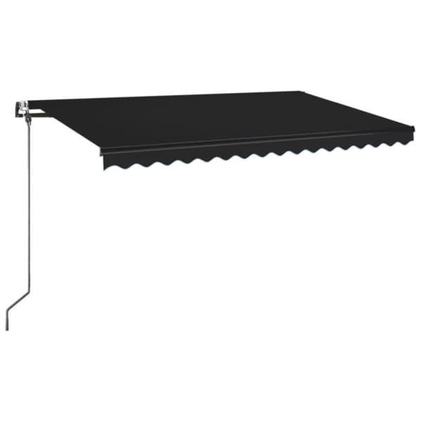 Automatisk markis med vindsensor & LED 400x350 cm antracit