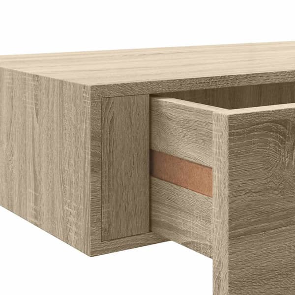 Väggmonterad låda 2 st ek 60x23,5x10 cm MDF