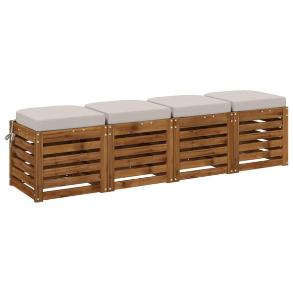 4-delade Sittkuddar SOEST 4 st 100% Polyester Vit