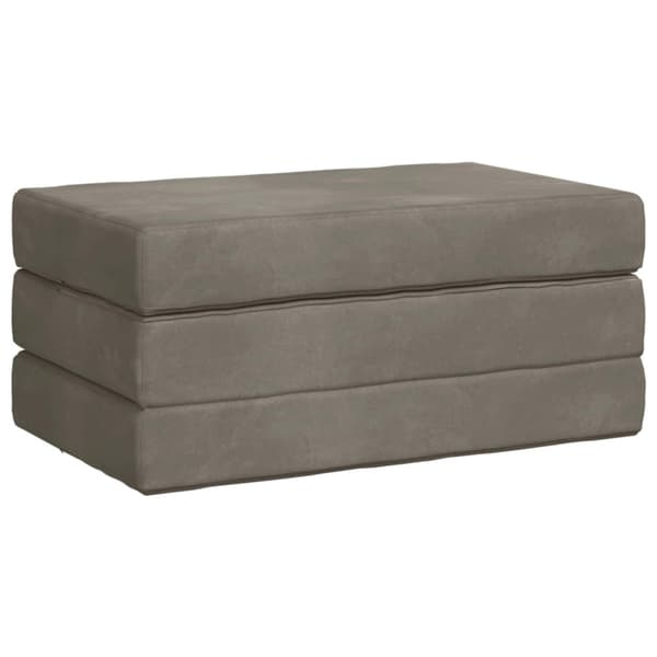 Fällbar Soffbed 100 x 67 x 45 cm Ljusgrå