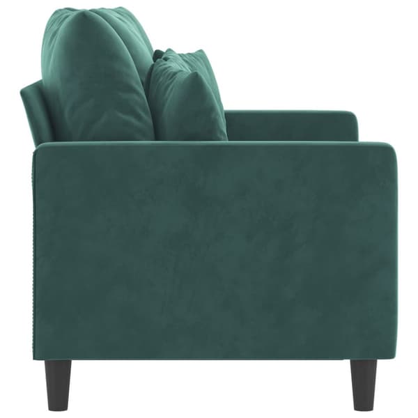 Soffa 2-sits mörkgrön 120 cm sammet