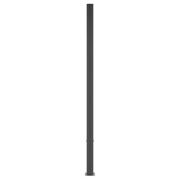 Stängselpanel WPC och aluminium Svart