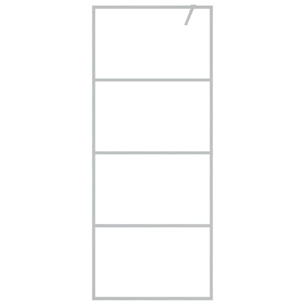 Duschvägg silver 80x195 cm klart ESG-glas