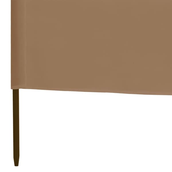 Vindskydd 3 paneler tyg 400x120 cm taupe