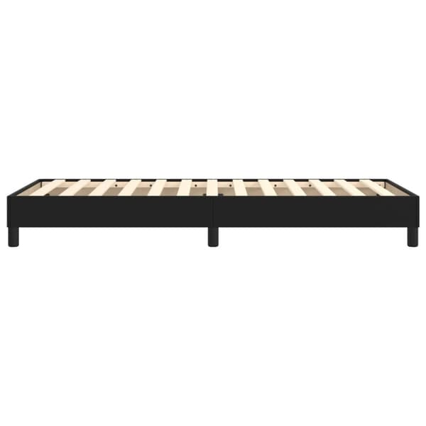 Boxspring-sängram svart 100x200 cm konstläder