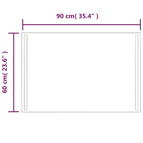 Badrumsspegel LED 60x90 cm