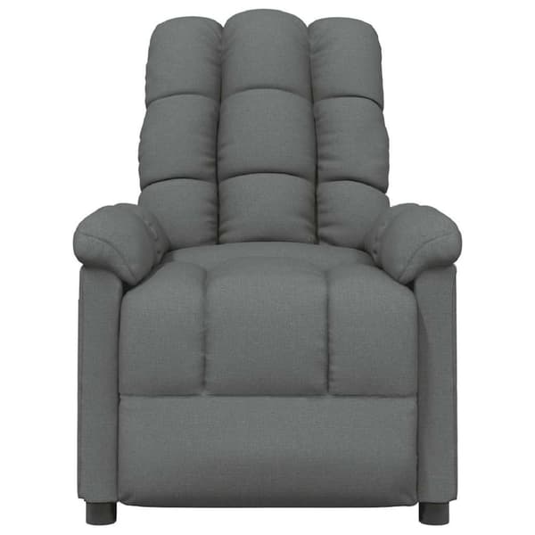 Reclinerfåtölj mörkgrå tyg