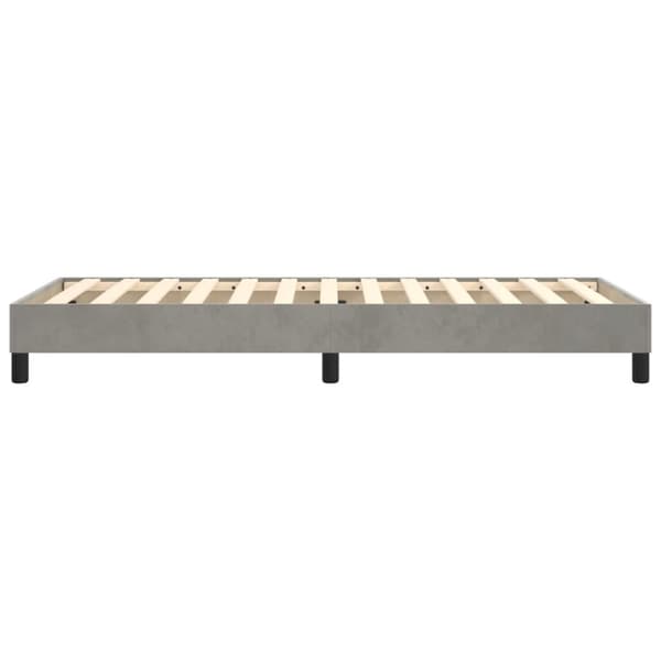 Boxspring-sängram ljusgrå 80x200 cm sammet