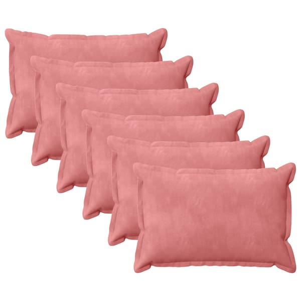 Kudde med kudde HOUTEN 6 st Rosa Sammet